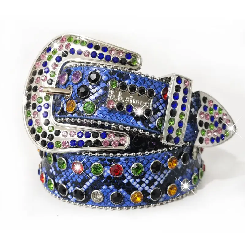 

Молодежный модный женский ремень со сверкающими стразами и бисерными краями, пряжка из сплава, лаковая кожа, универсальный стиль