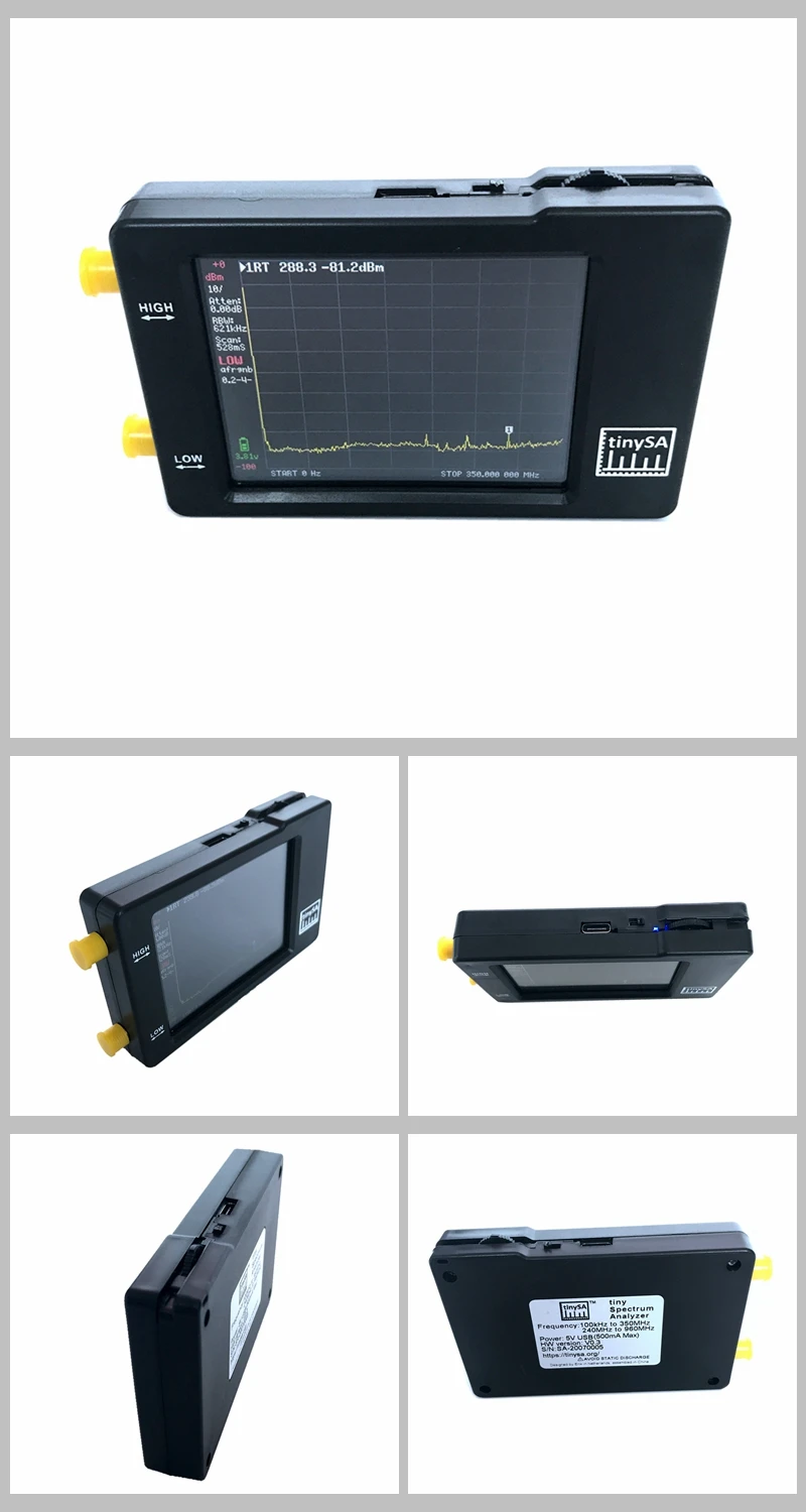 Versão Hugen TinySA Analisador de Espectro Minúsculo Portátil, Original, 2,8 