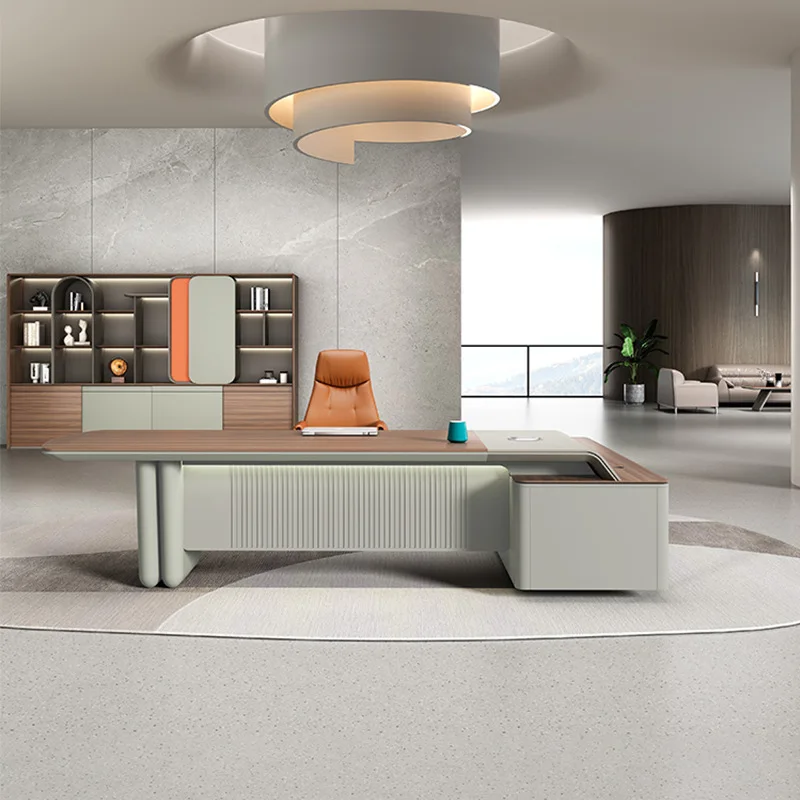 Boss Desk President Chairperson's Desk Senior Sense Head Manager Office Desk Office Chair Combination