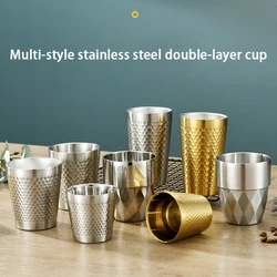 Cross-border Beer Cup Coffee Cup Children's Cup Double-insulated Outdoor Barbecue Korean 304 Stainless Steel Water Cup Supplies
