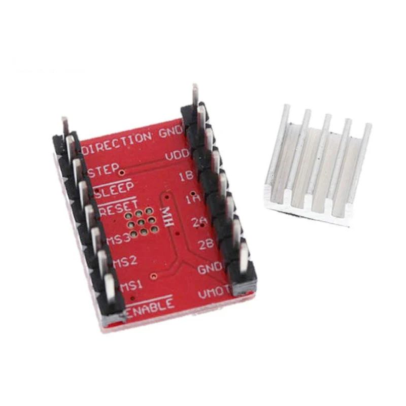 5 Stück A4988 Step Stick Stepper-Treiber + Kühlkörper für Reprap 3D-Drucker-Teile, roter Schrittmotor-Treiber mit Kühlkörper-Zubehör – Detail 5