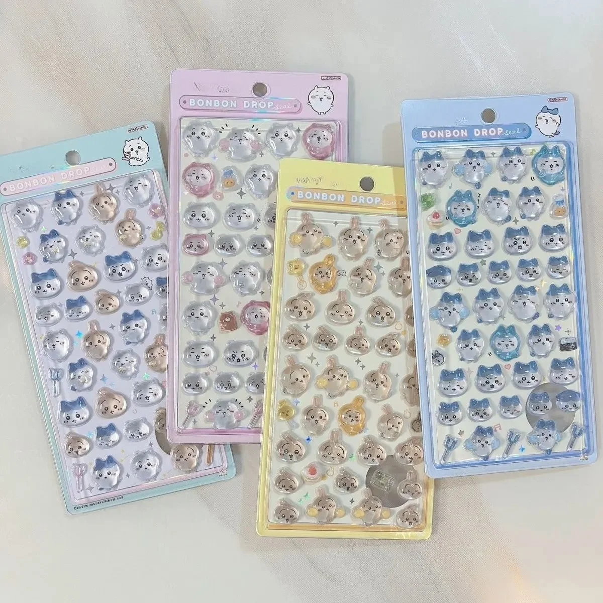 Jiyi  Ckw Cartoon Character New PVC Crystal Three-dimensional Sticker Hachiware Usagi Sticker Super Cute Hachiware Gift