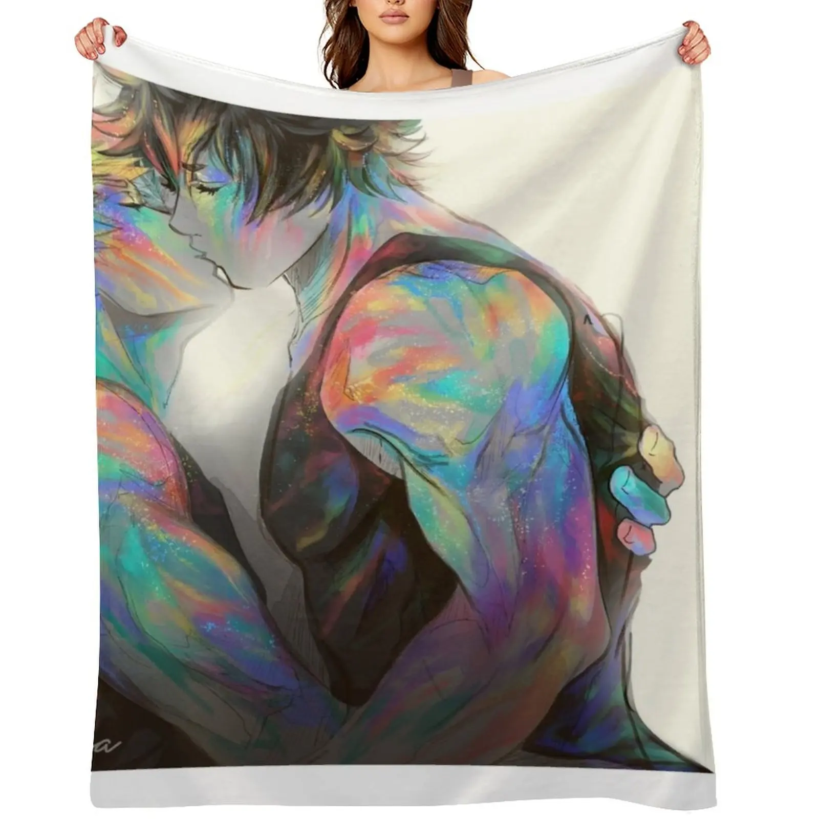 

pridepaint kiribaku LGBT pride Throw Blanket Decorative Sofas Summer Beddings Sleeping Bag Decorative Sofa Blankets