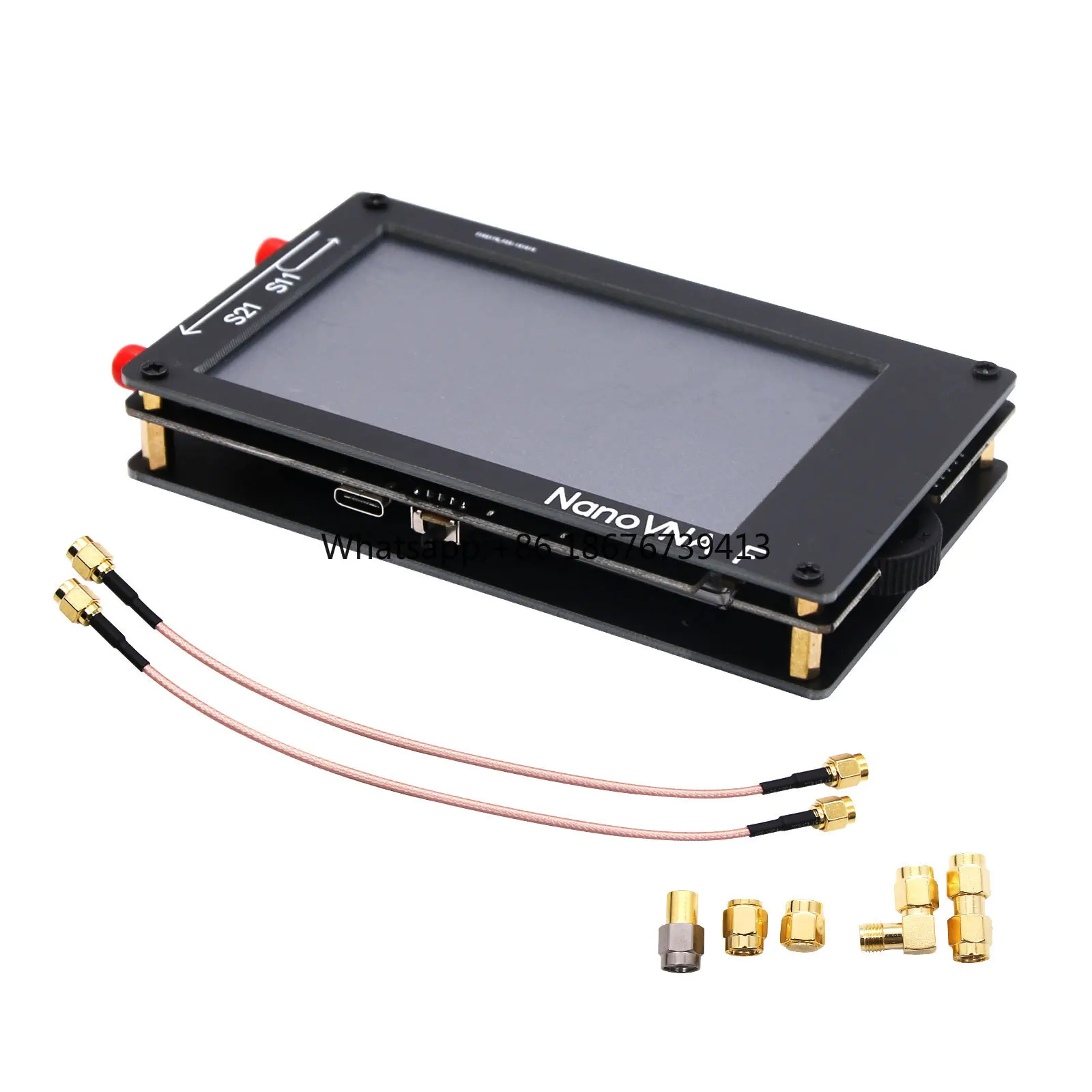 NanoVNA-F Glass Fiber Case 50KHz-1000MHz  HF VHF UHF VNA Vector Network Analyzer Kit With 4.3 LCD Display