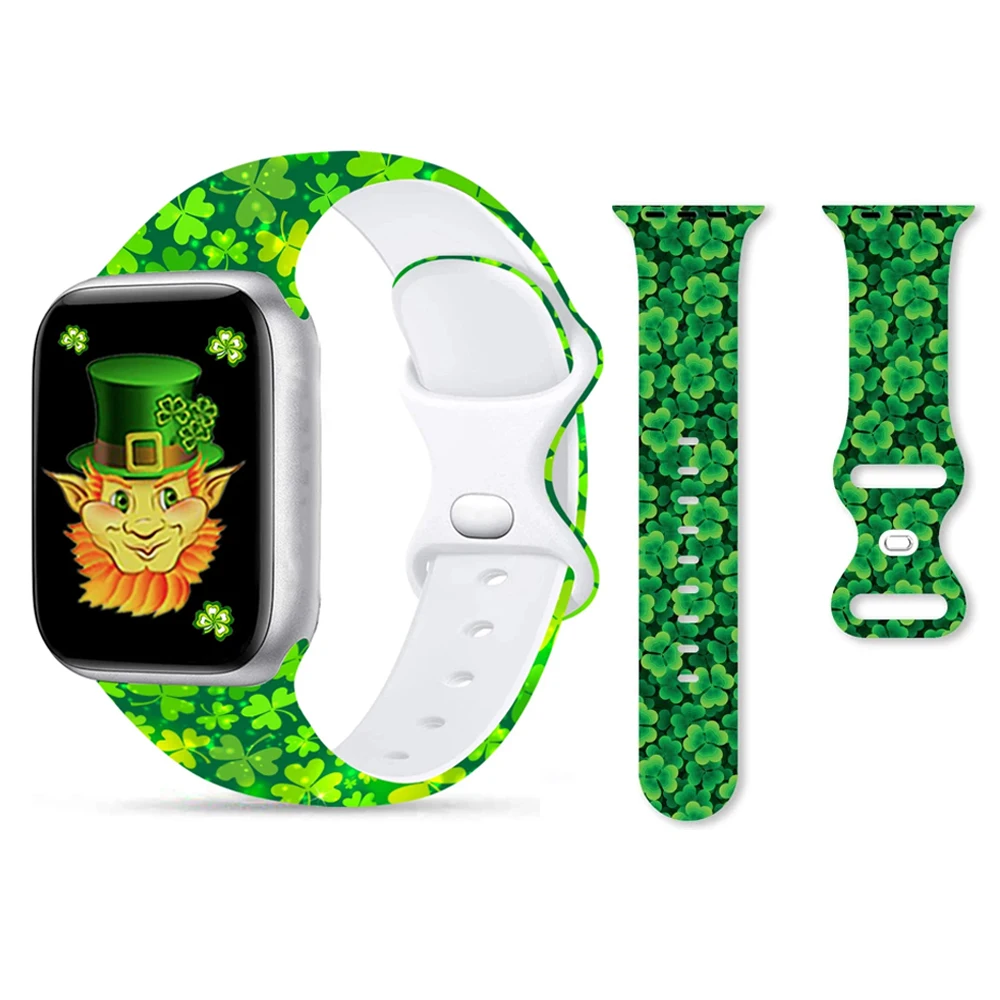 حزام من السيليكون لساعة أبل ، طباعة يوم عيد الفصح ، سلسلة iWatch 9 ، 8 ، 7 ، 6 ، 5 ، 4 ، SE Ultra ، 45 ، 40 ، 44 49 ، 42 ، 41 ، من