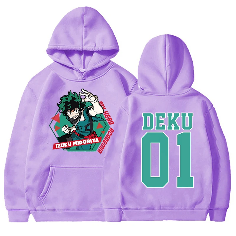 New Anime Deku Print Hoodies Women Men Causal Tops Unisex Fashion Harajuku Long Sleeve Sweatshirts Fleece Pullover