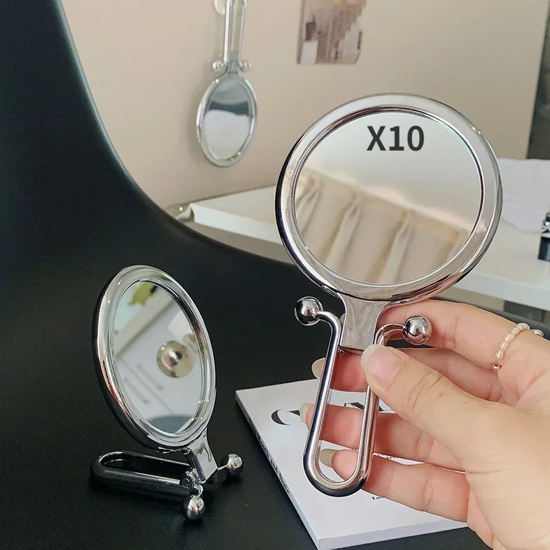 2/5/10X Bright Magnifying Makeup Mirror Handheld Vanity Mirror Folding Hand MirrorPocket Mirror Compact Mirrors Make Up Tools