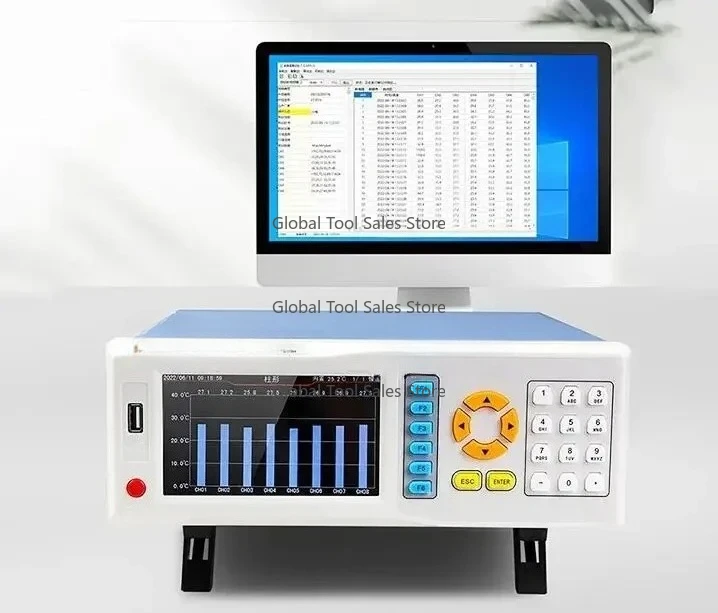 

ET3916-16 Temperature Data Logger 5 inches LCD Display Screen