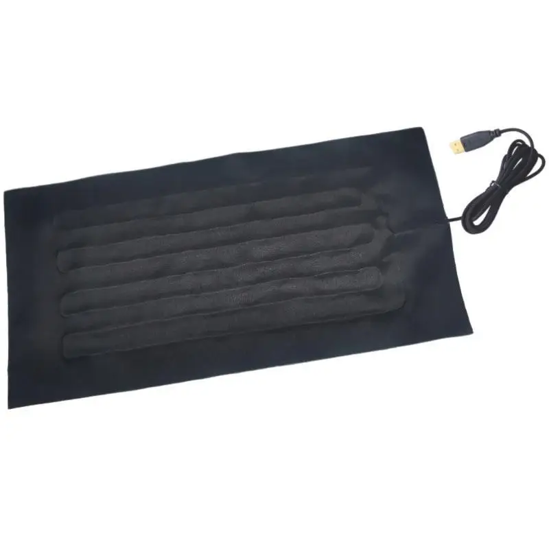 USB Heated Seat Cushion Pad 30x60cm Polyester Alloy Fiber Fast Heating for Car Office Chair