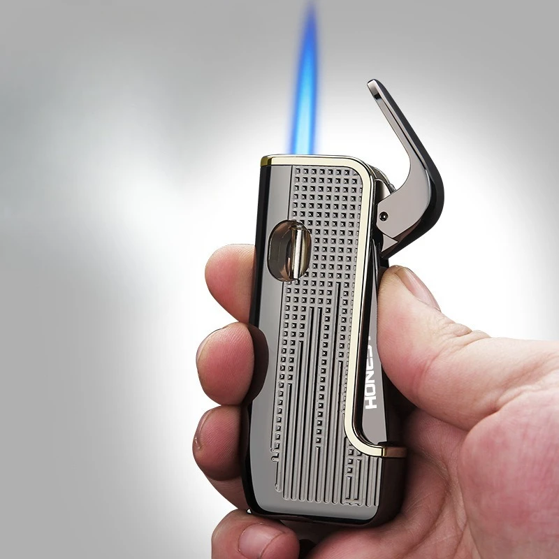 

Новая дрель для сигар, ветрозащитная зажигалка, металлическая надувная зажигалка с прямым наполнением, видимая воздушная оконная зажигалка, высококачественные мужские аксессуары для сигарет