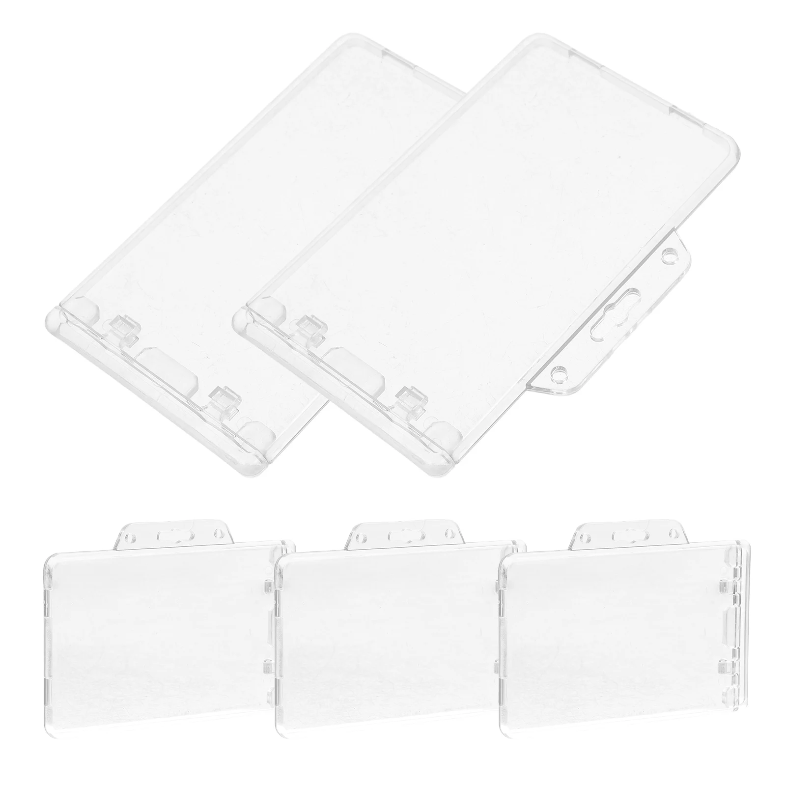 

5 Pcs ID Card Set Badge Sleeve Holder Clear Holders Covers Display Sleeves Plastic