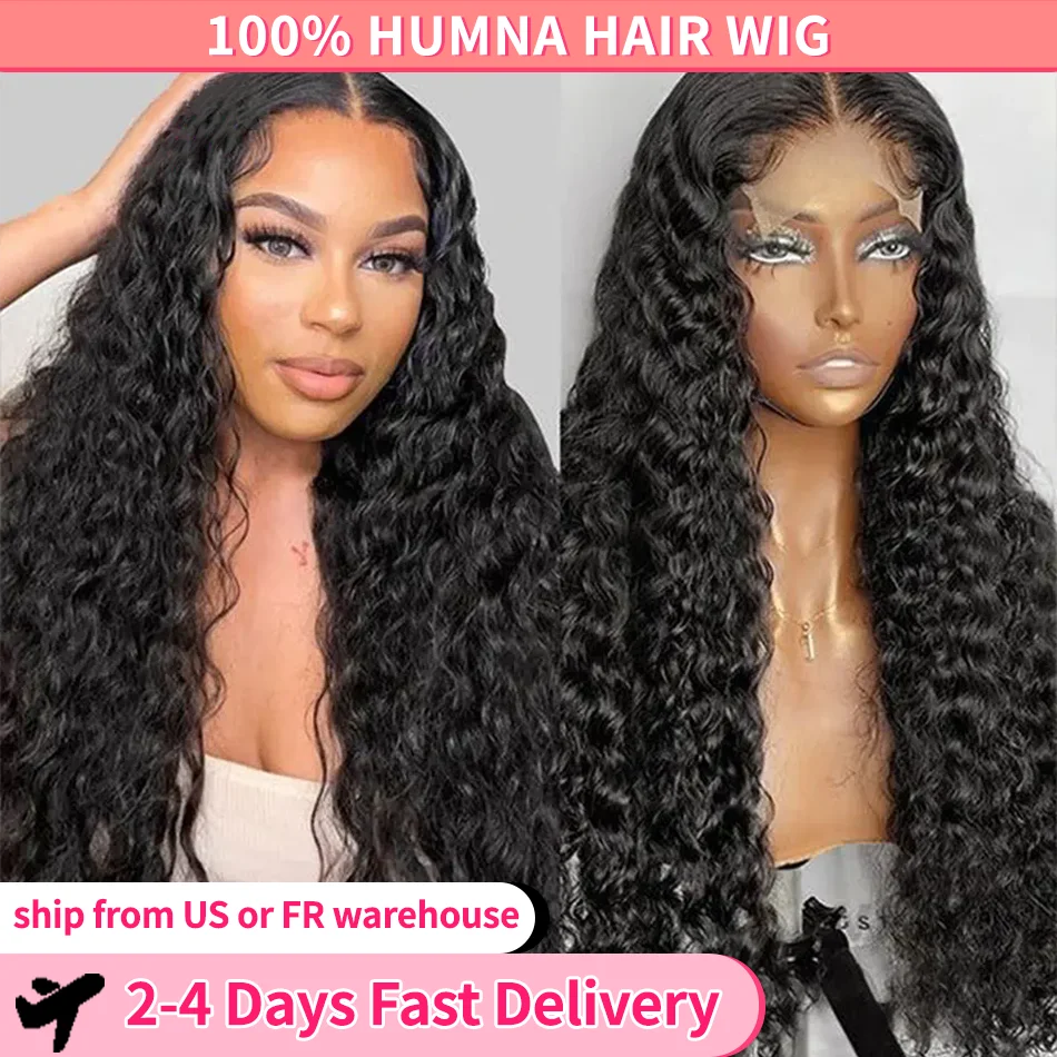 200 Density Deep Wave 13x6 Lace Front Human Hair Wigs 30 32 34Inch Pre Plucked 13x4 HD Lace Frontal Wig 4x4 Closure Wig MYLOCKME