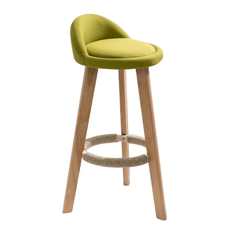 

Bar chair cashier at the front desk, high chair, home solid wood Nordic leisure