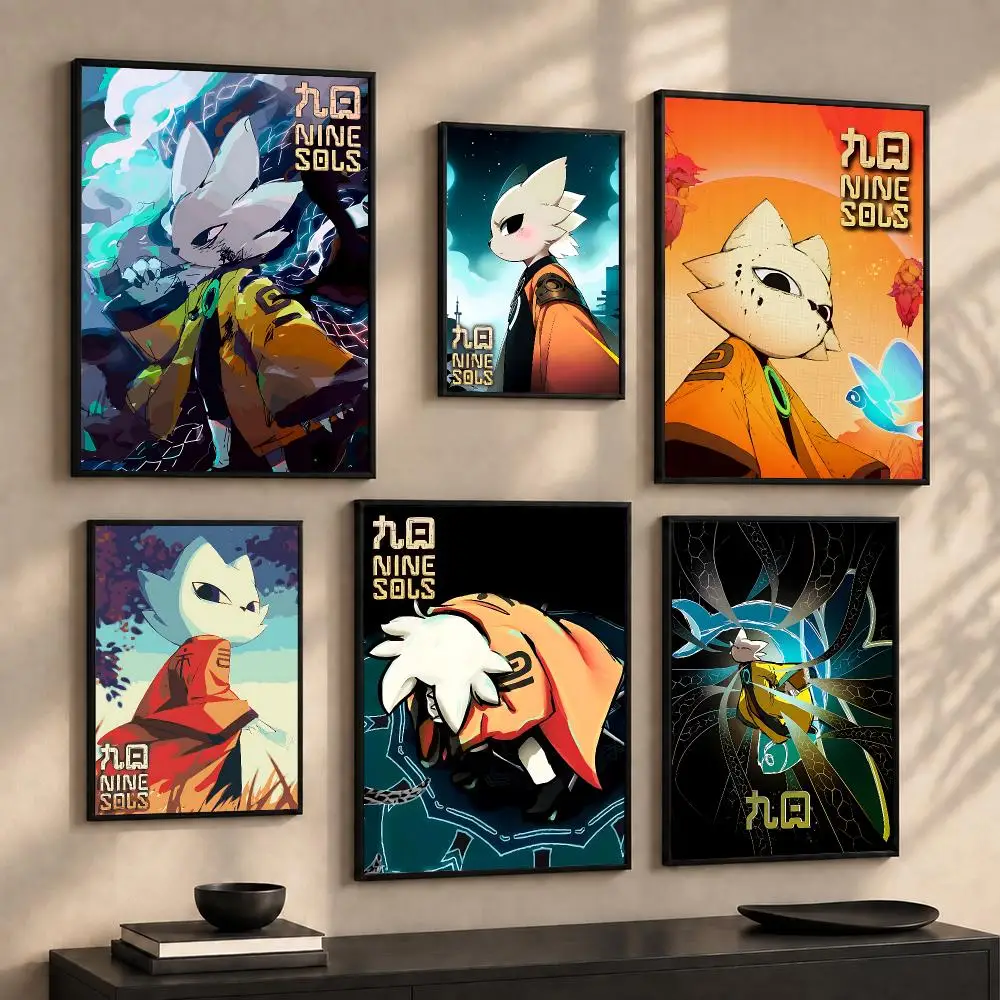 Video Game N-Nine S-Sols Painting Calligraphy Canvas Wall Art Prints for Living Room Bedroom Home Decor Gift