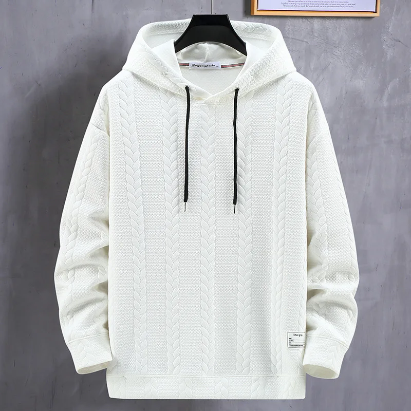 

Mens Hoodies Plus Size 10XL Solid Color Hoodie Spring Autumn Hooded Sweatshirt Male Big Size 9XL Pullover White Black 150kg