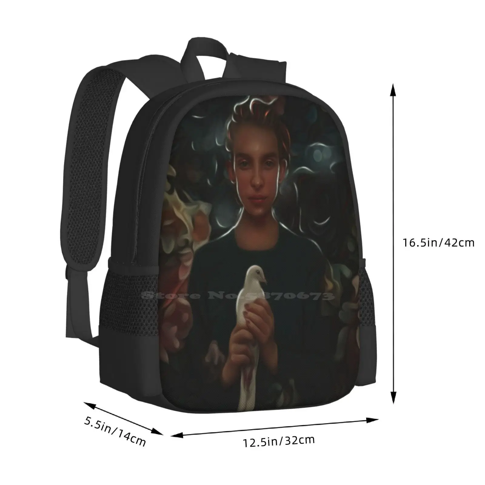 Messenger Of Hope Hot Sale Schoolbag Backpack Fashion Bags White Dove Bird Hope Spirituality Fantasy Emotional Angel God