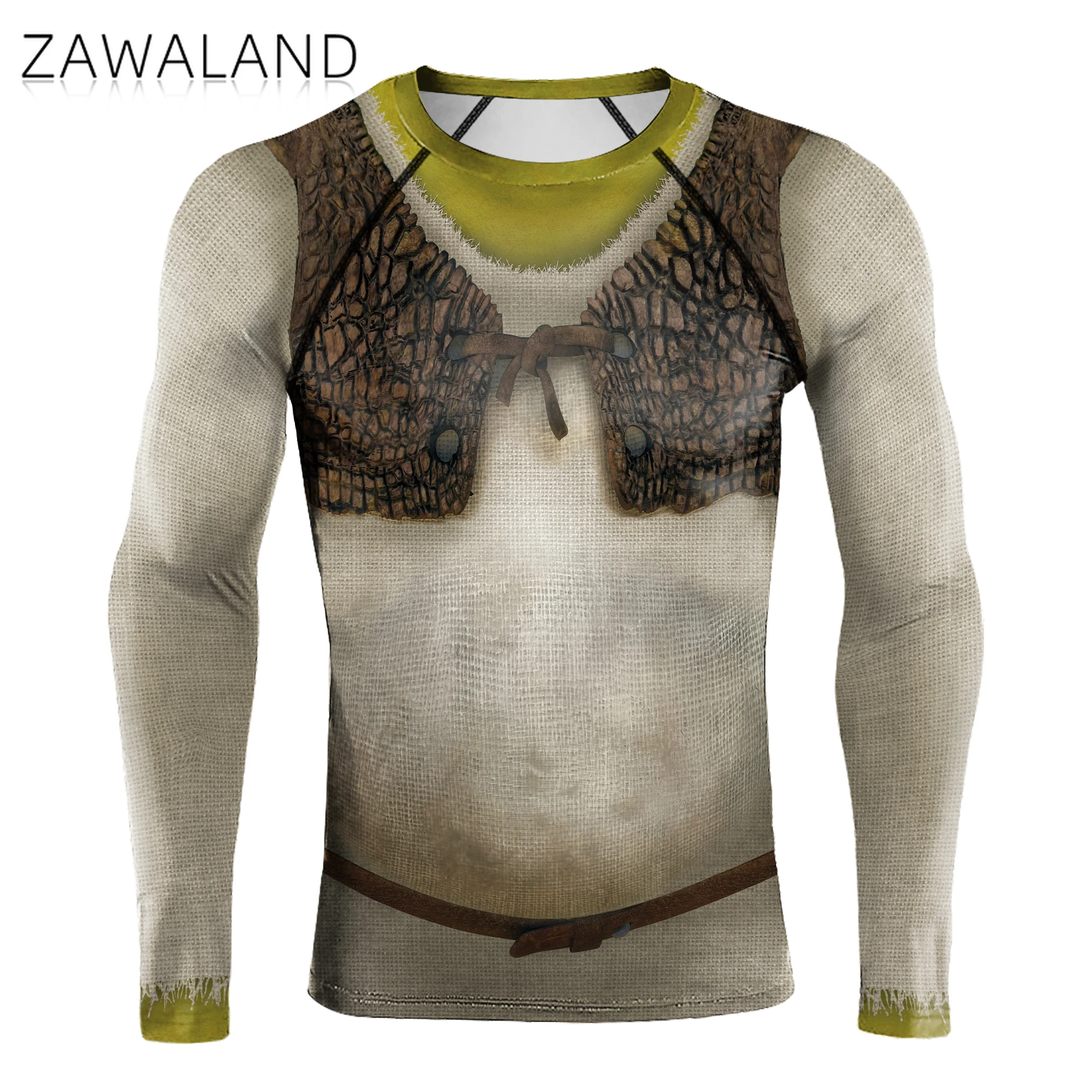 Costume cosplay da uomo con stampa 3D Costume da mostro di Halloween Top da film Travestimento da palcoscenico Camicia a maniche lunghe Abiti da spettacolo per festival di carnevale