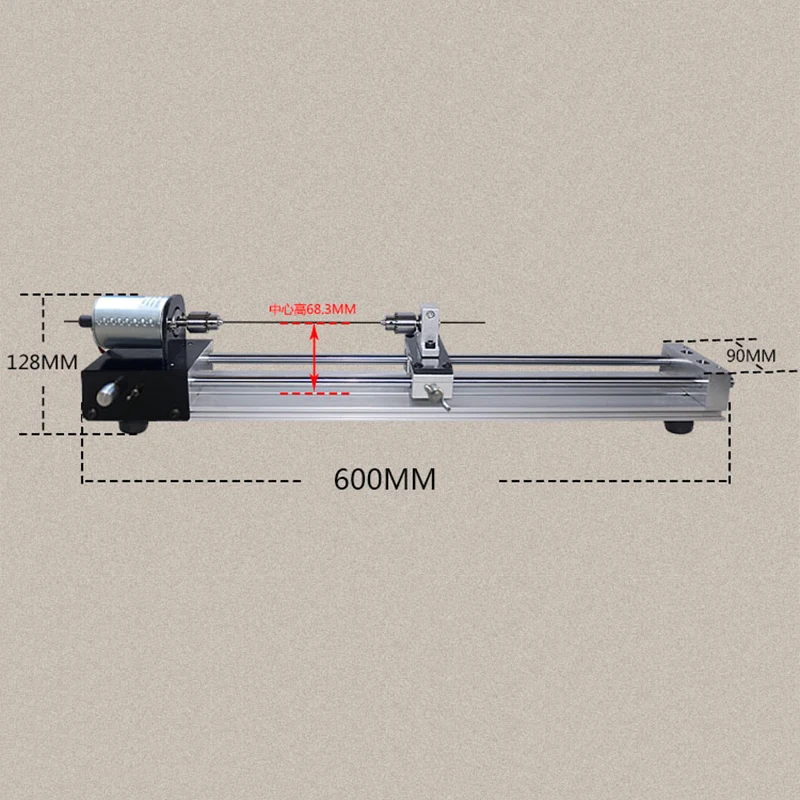 Upgrade DIY Multi-function Lathe 12-24V mini Simple Drilling Grinding Polishing Guide Rail Punching Forward and Reverse