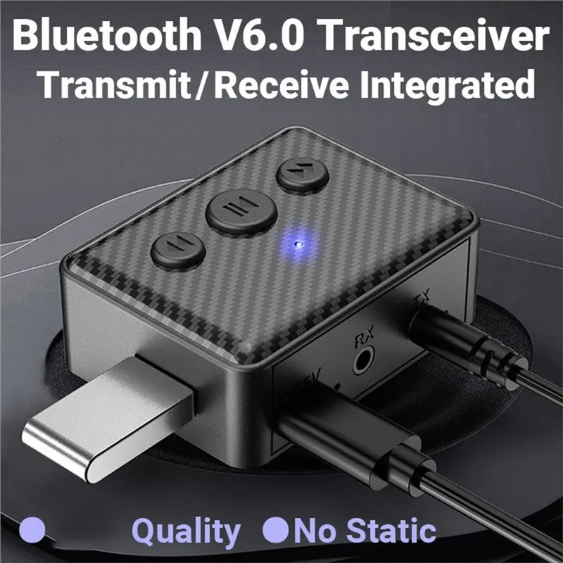 M09K Wireless Audio Adapter Stereo Music Receiver 3.5Mm USB U-Disk Bluetooth 6.0 For PC TV Car Kit Speaker Amplifier
