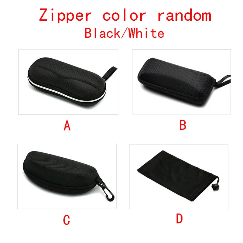 Men and Women Protective Glasses Case Sunglasses Hard Case Travel Protective Glasses Bag Black Portable Accessories Zipper Box