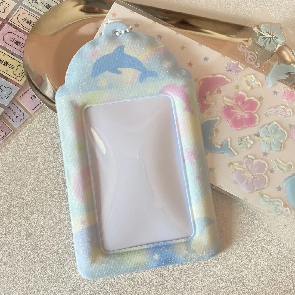 Fashion 3 inch Kpop Photocard Holder Flowers Mini Idol Photo Frame Gift PVC Card Holder