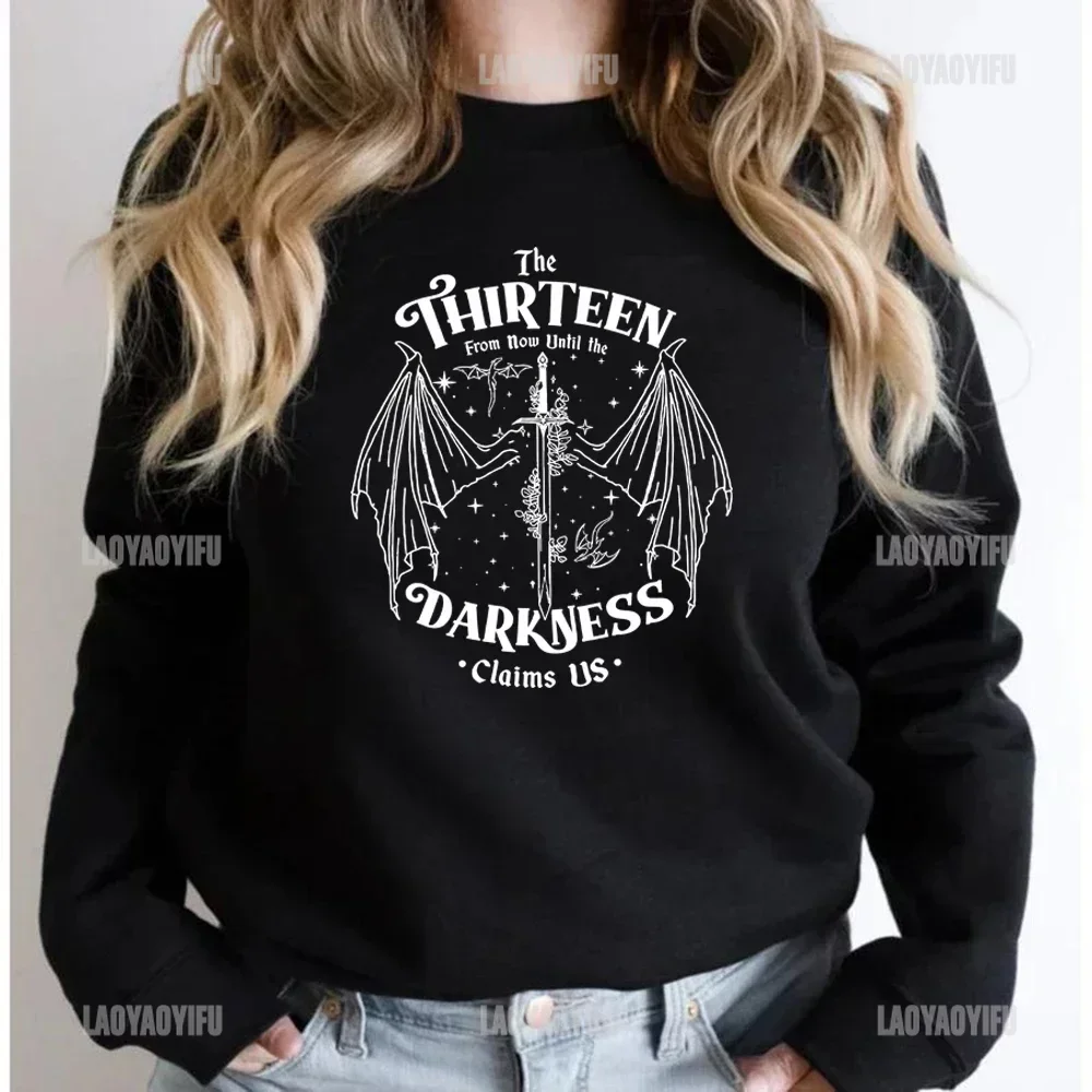 

The Thirteen Sweatshirt Darkness Claims Us Hoodie Throne of Glass Pullovers SJM Merch Bookish Pullover Book Lover Gift Clothes