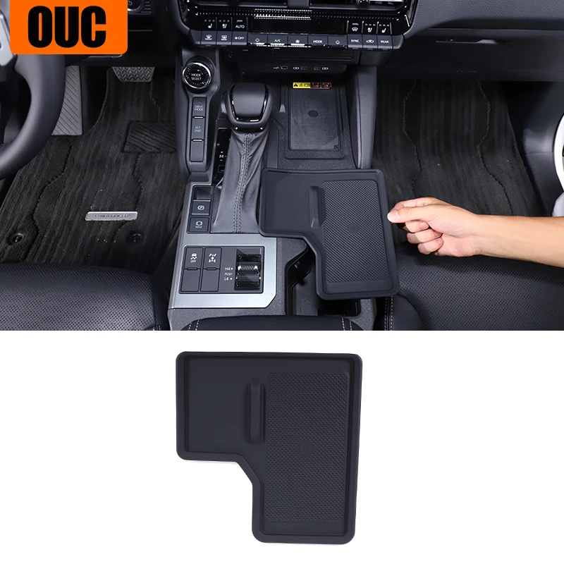 For Toyota Land Cruiser Prado 2024 2025 LHD/RHD Anti-skid Pad Car Phone Wireless Charging Non-slip Pad Silicone Accessories