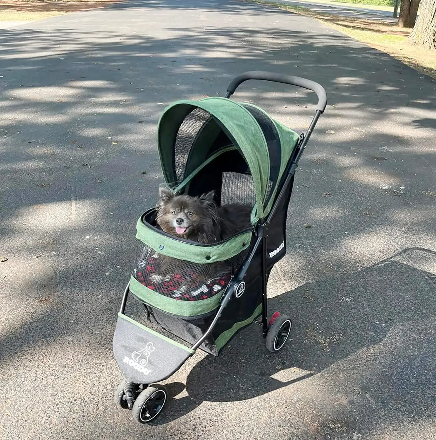 Carrinho de cachorro com 3 rodas, carrinho para animais de estimação, leve, dobrável, portátil, compacto, equipamento para animais de estimação, filhote de cachorro, viagem, carrinho para animais de estimação