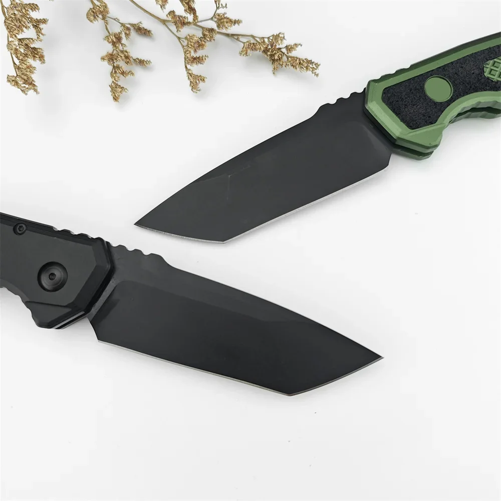 Imagem -03 - Outdoor Caça Folding Pocket Knife Ferramentas de Autodefesa Camping e Pesca Tanto Blade Aluminum Handle ks 7105 au to Cpm-m4