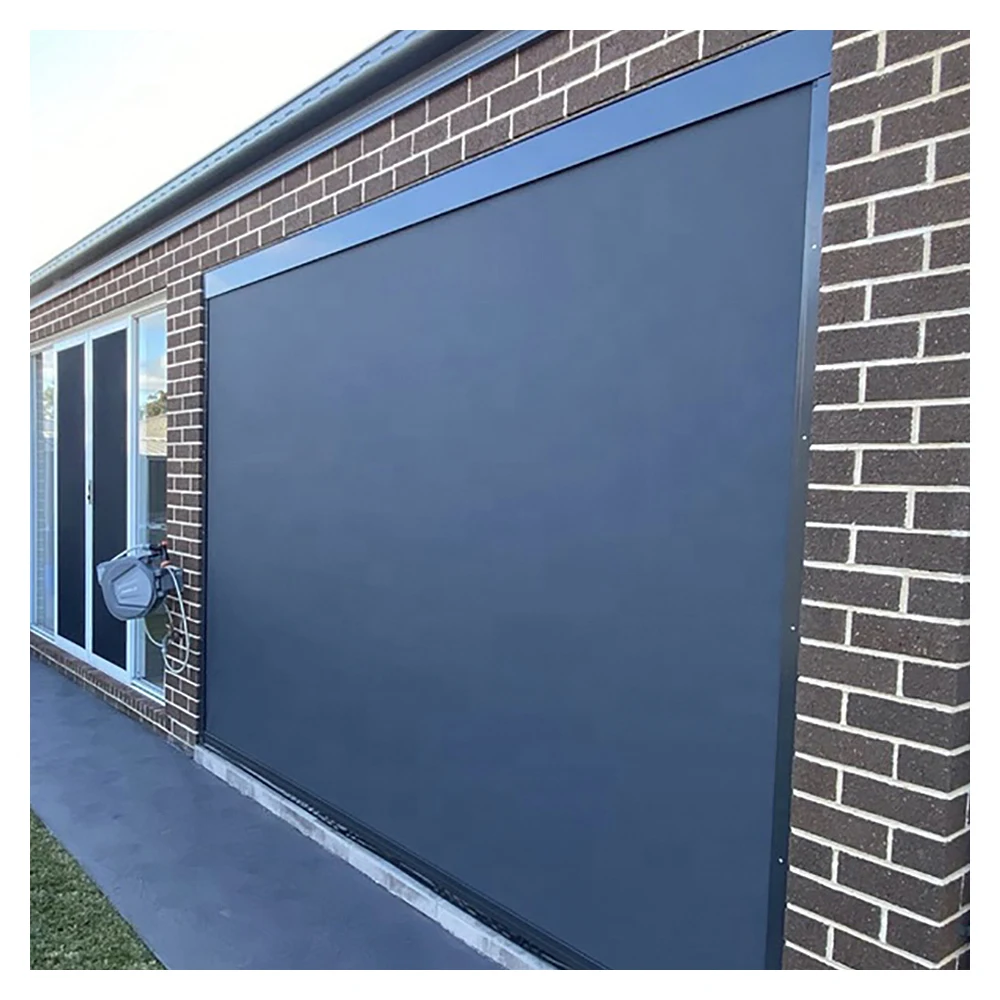 Xinsbest WR110 Motorized Outdoor Windproof Blinds Zip Track Zipper Screen Outdoor Aluminium Roller Blinds for Pavilion Pergola