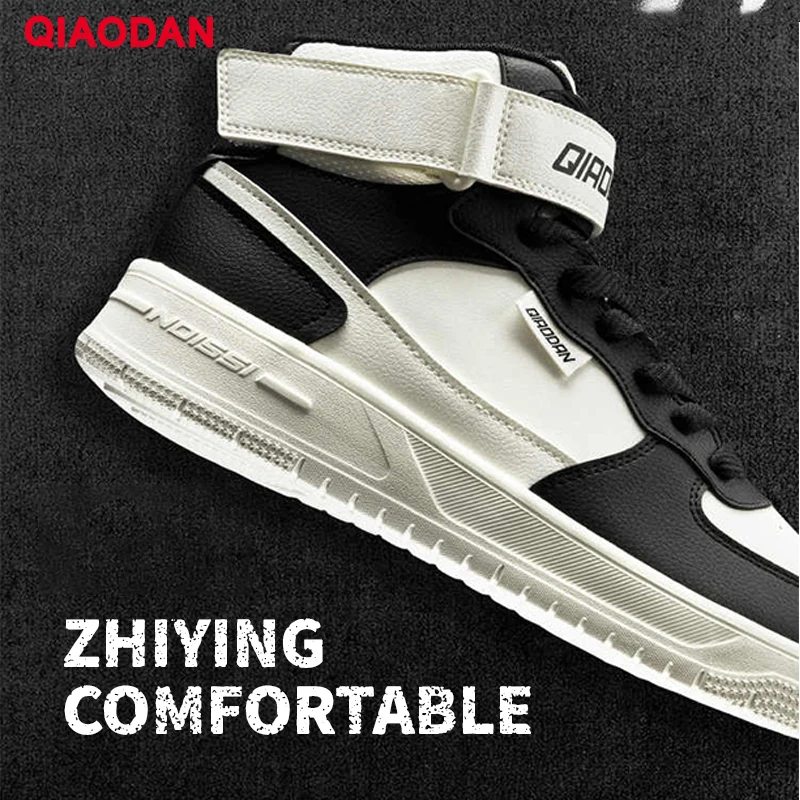 

QIAODAN Men's High-Top Skateboarding Shoes 2025 Autumn Fashion Fleece-Lined Lightweight Sneakers Warm Casual Shoes QXL053244524B