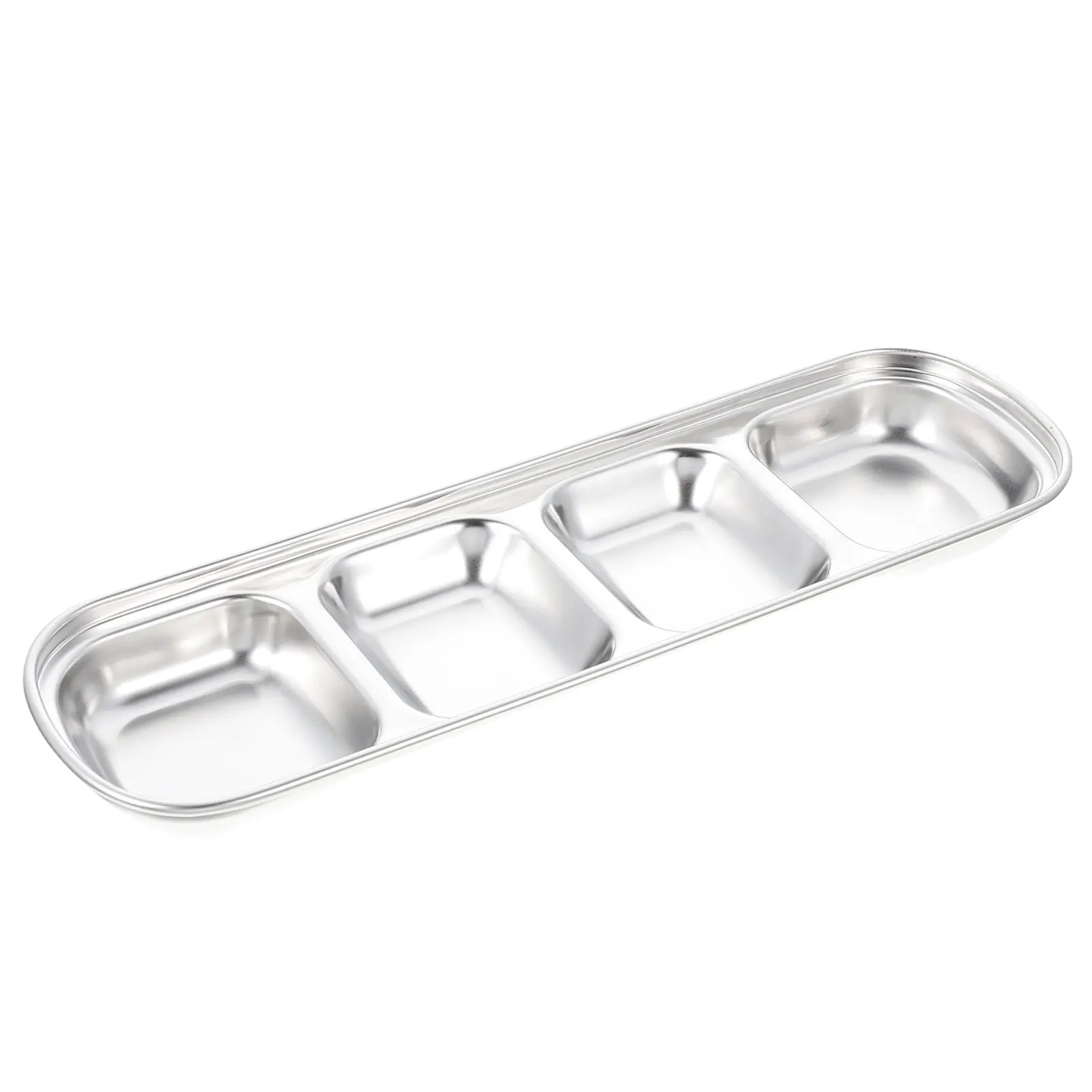 Stainless Steel Four-Grid Pet Feeding Bowl for Hamster Gerbil Squirrel Hedgehog Small Animals Food and Water Bowl Compact Design