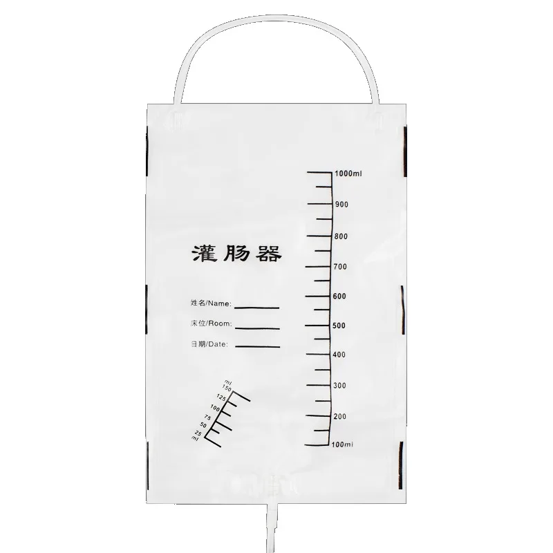 1000mL Disposable Enema Bag Household Bowel Cleansing Tool Safe Hygienic Easy Operate Comfortable Non Irritating Practical