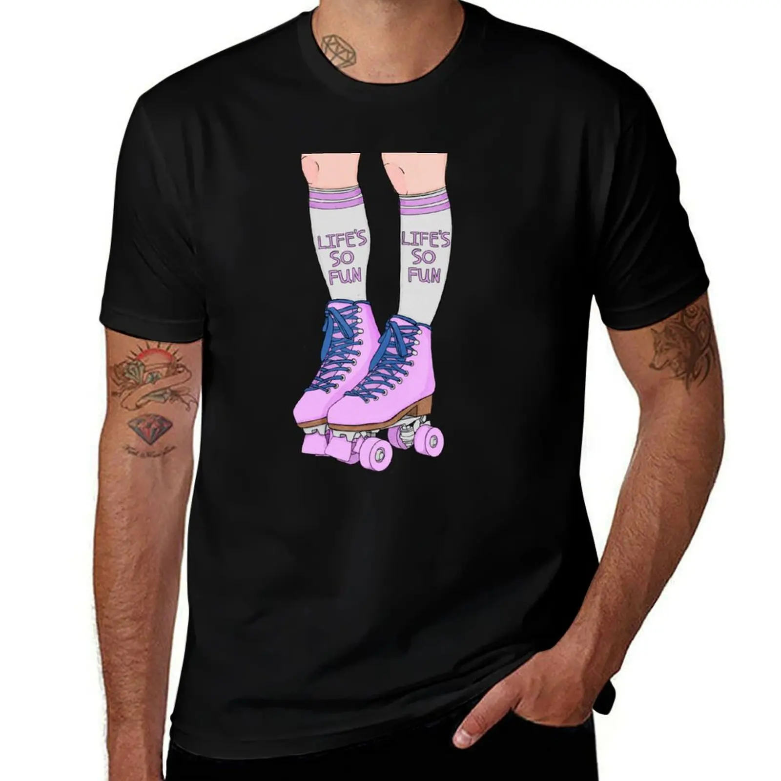 Lifes So Fun Lifes So Fun Muna Phoebe Bridgers Silk Chiffon Rollerblades2 T-Shirt Relaxed Casual Short Sleeve Tee T-Shirt