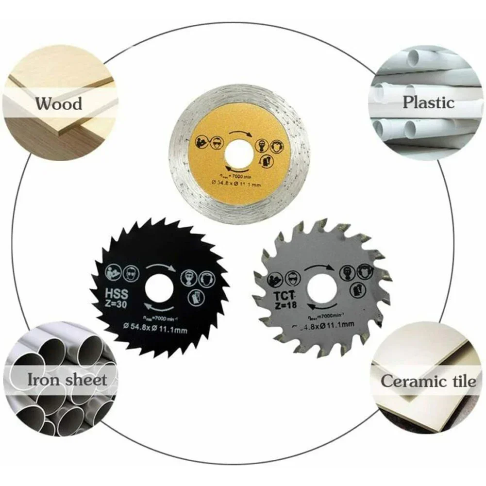 

Efficient Cutting Performance With HSS Mini Circular Saw Blades For Steel Wood Granite 54 8x11 1mm (Pack Of 3)