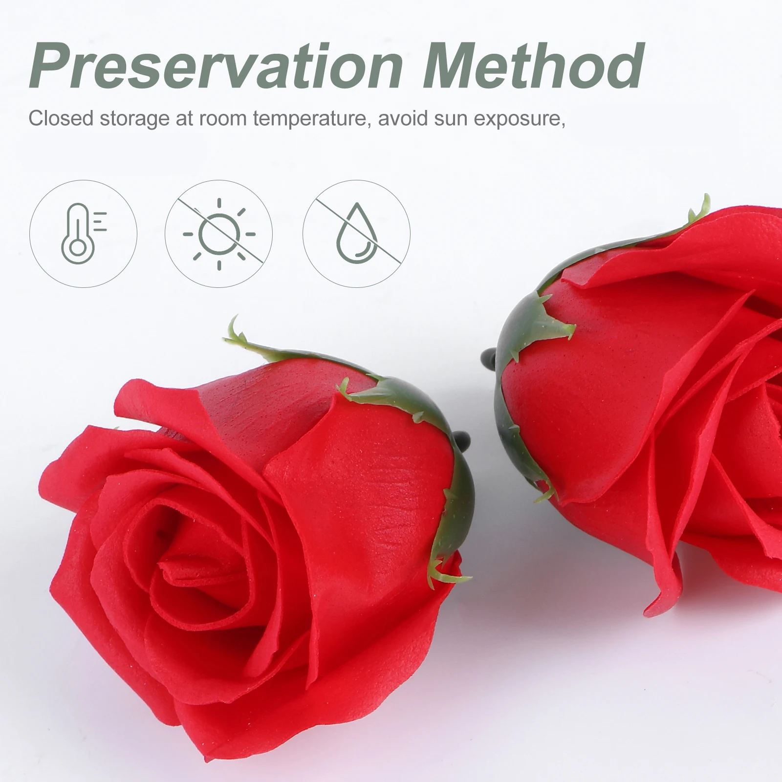 

50 Pcs Body Wash Bouquet of Rose Soap Wedding Decor Corn Starch Artificial Flower