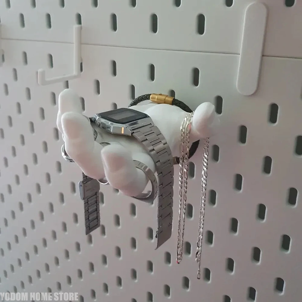 خطاف يد مضحك لساعة IKEA SKADIS - حامل قلادة وساعة مطبوعة ثلاثية الأبعاد، هدية فريدة لتنظيم المكتب