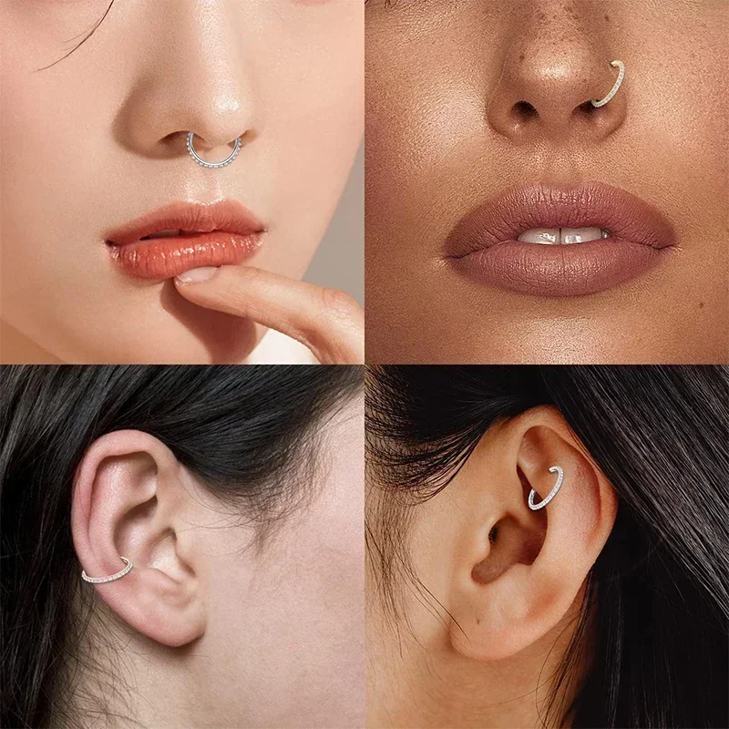 Surgical Steel Nose Rings Hinged Segment