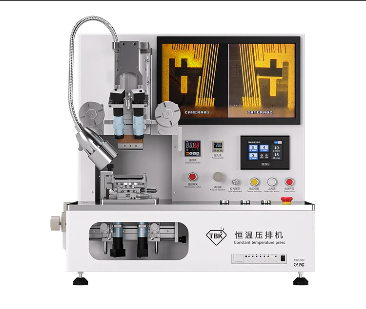 TBK 502 Flex Cable Bonding Machine 4 Lens Alignment LCD Repair Press for iPhone Samsung Curved Screen Touch Fix