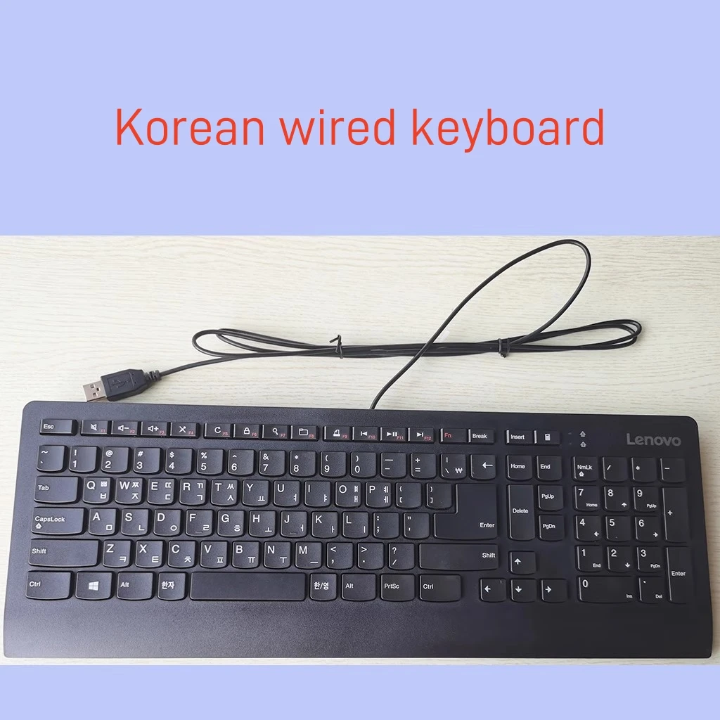 1pc Korean Layout Keyboard Korean Language Version Desktop Laptop Keyboards For Lenovo Usb Wired Keyboard For Office Gaming