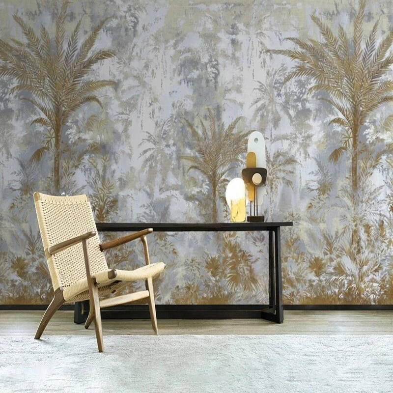 Custom Landscape Mural Wallpaper for TV Backdrop, Personalized Tree Pattern Wall Decoration Living Room Home Background Painting