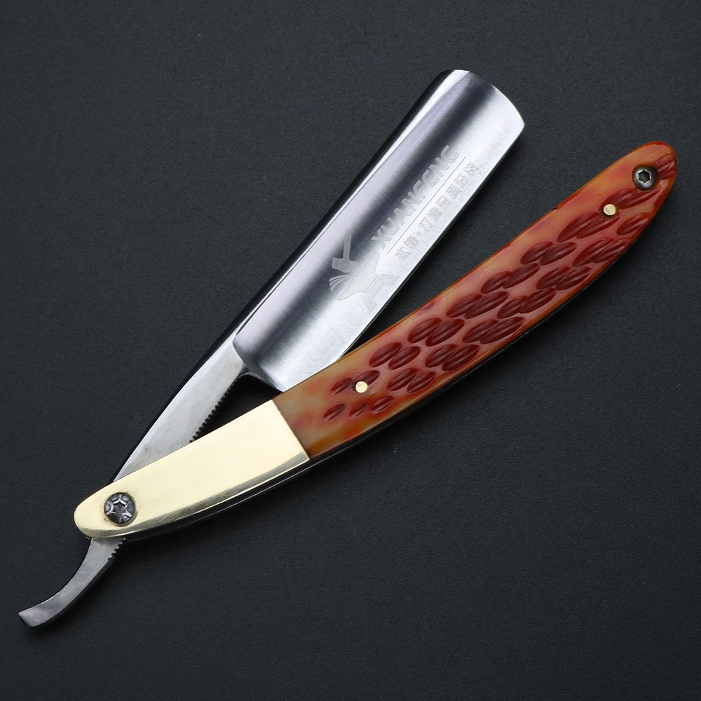 Bone Handle Folding Razor Hard Steel High Hardness Sharp Straight Edge Razor Men's Razor