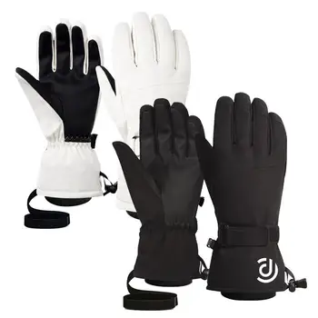 남녀공용 방풍 스키 장갑, 따뜻한 방수 터치 스크린 플리스, 미끄럼 방지 스노우보드, 설상차 사이클링 스키 장갑, 겨울