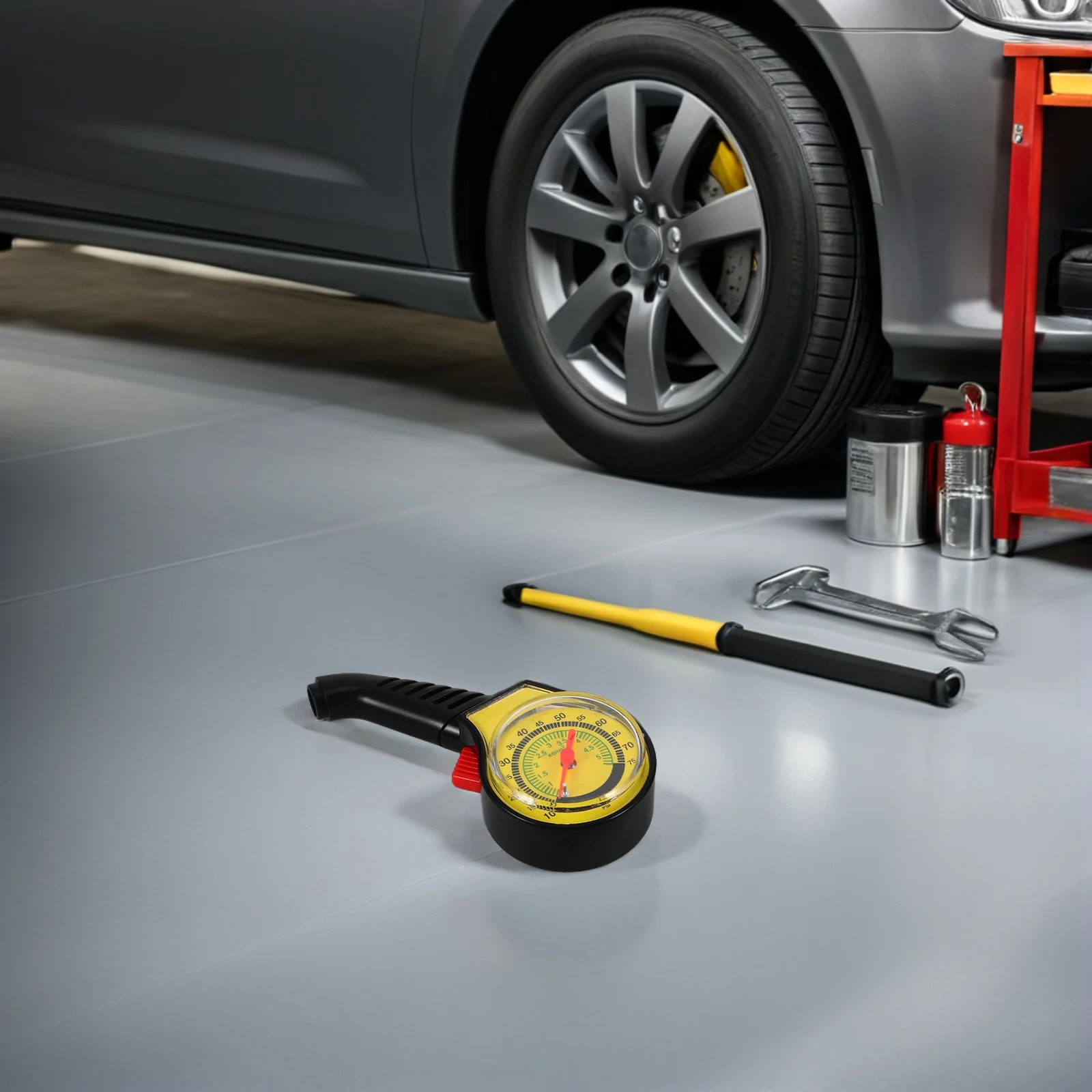 

4Pcs Car Tire Pressure Gauge Compact High Precision Monitor Tire Air Tester Safe Driving Pressure Checker Kit