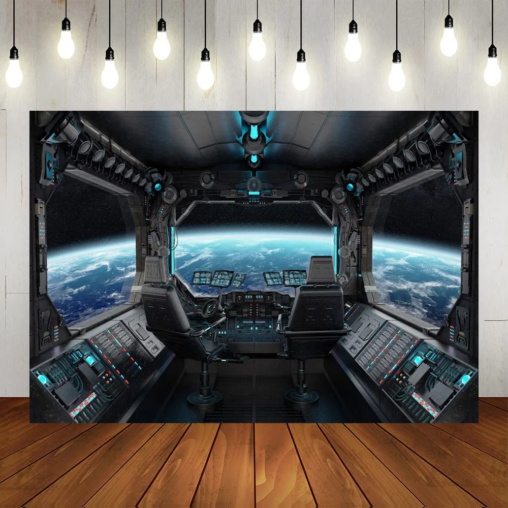 

Spaceship Interior Futuristic Science Fiction Photography Backdrops Spacecraft Cabin Props Universe Galaxy Outer Space Station