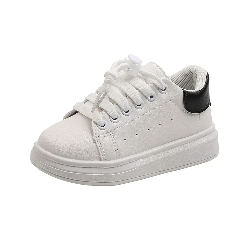 

2022 Spring Kids Fashion White Sports Shoes Lace-up Sneakers