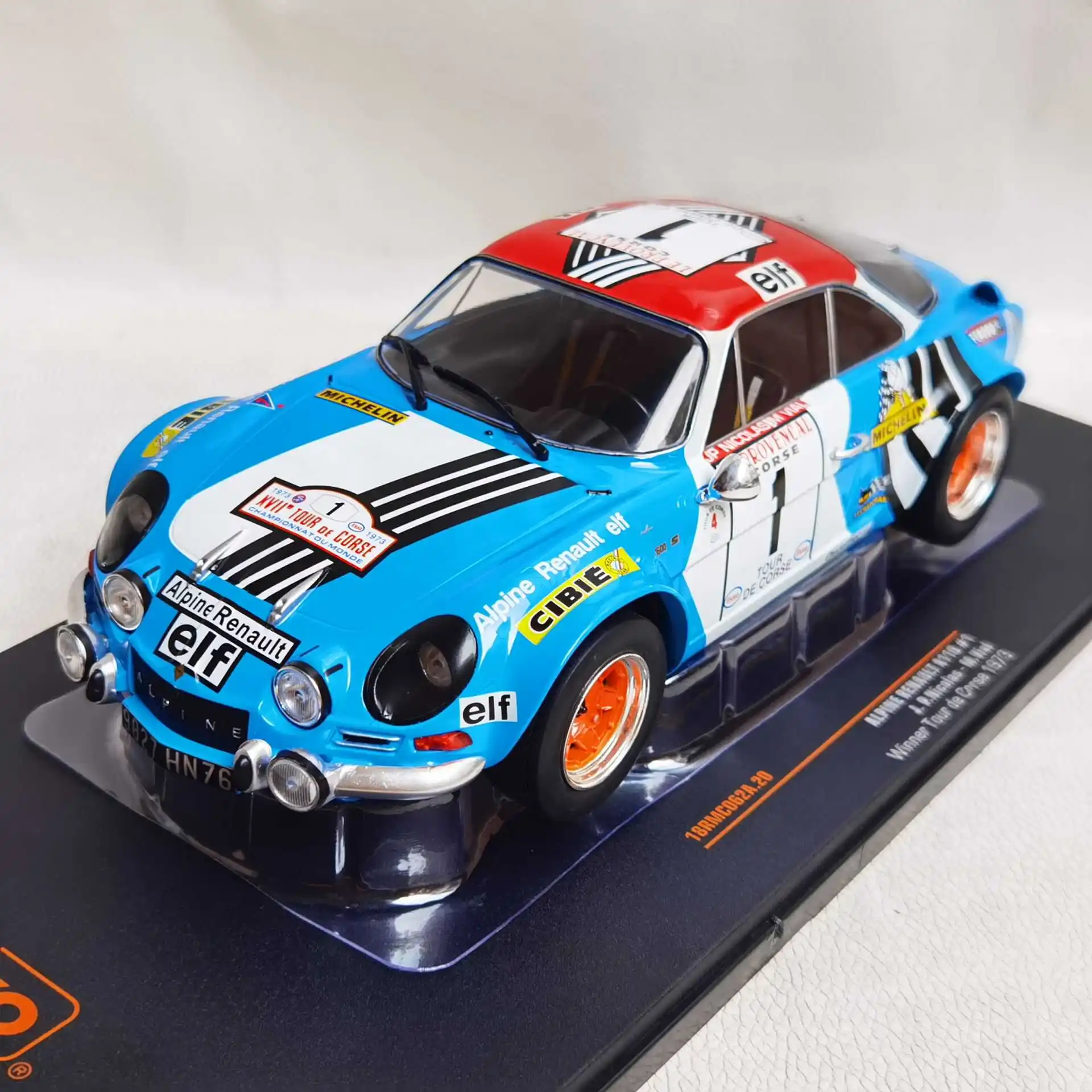 Литой под давлением IXO масштаб 1/18 RENAULT ALPINE A110 # 1 1973 раллийный автомобиль, модель легкосплавного автомобиля, Коллекционная игрушка, подарок, сувенир, дисплей, орнамент