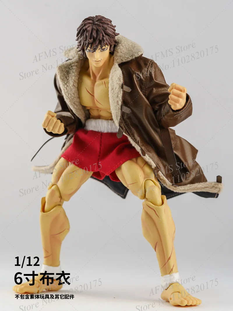 1/12 Scale Collectible Figure Fur Collar Coat Vest Tank Cargo Pants Fit 7" MUFF MacFarlane Strong muscles Action Figure Soldier