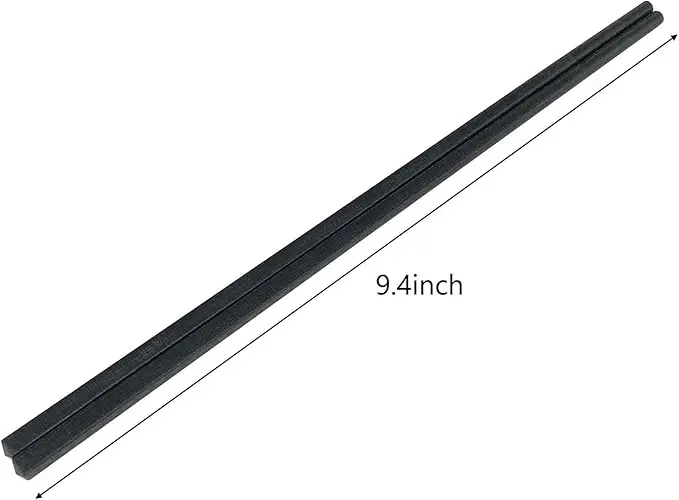 10 Pairs Fiberglass Chopsticks, Reusable Chopsticks, 9.3 inches Dishwasher Safe, Non-Slip, Black