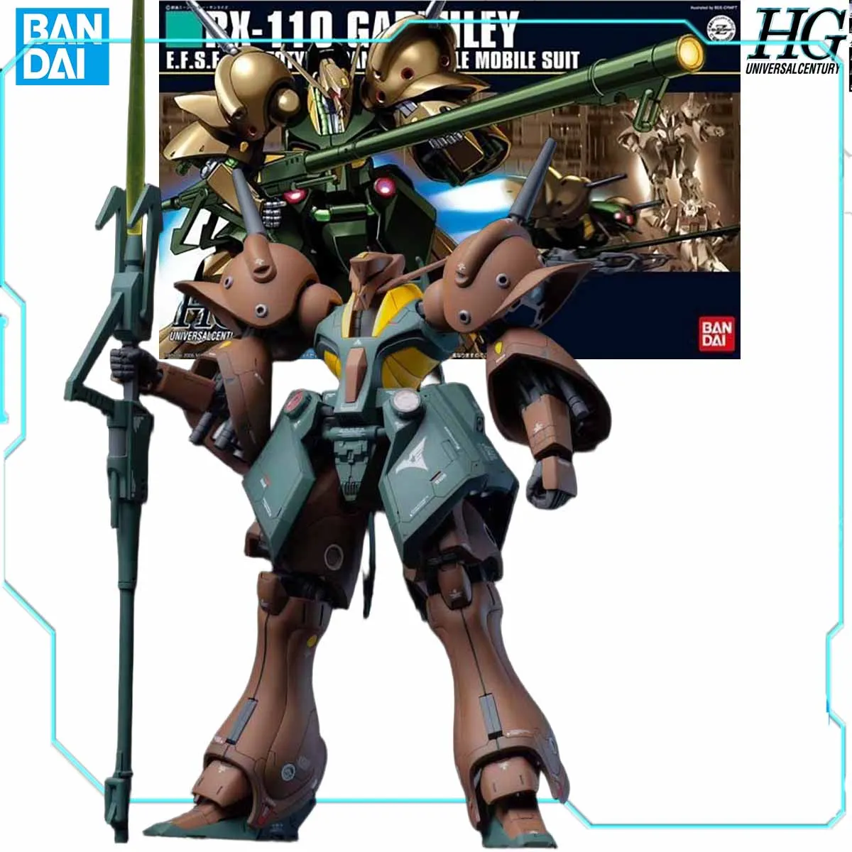 

В НАЛИЧИИ Bandai HG 1/144 058 RX-110 Gabthley GUNDAM Аниме Фигурки Собранная модель Подвижные суставы Высококачественные коллекционные игрушки